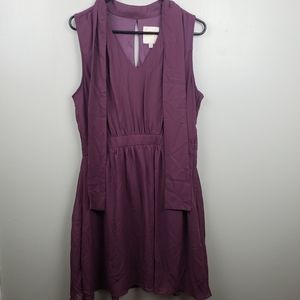 ModCloth Chiffon Tie Neck Dress